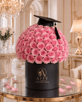 Roses in a black gift box — Affy Dubai