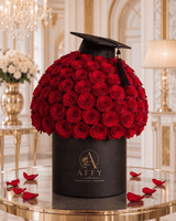 Roses in a black gift box — Affy Dubai