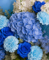 His First Bloom baby boy hat box – detail view