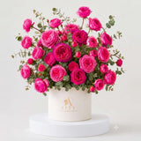 Palais Rosé Juliette in Box – pink garden roses in Affy's signature hat box, Dubai